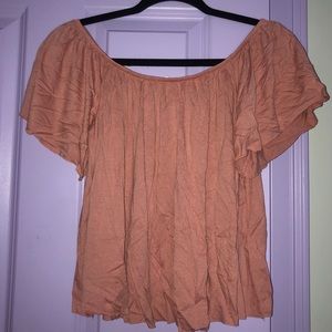 Peach Off the Shoulder Top
